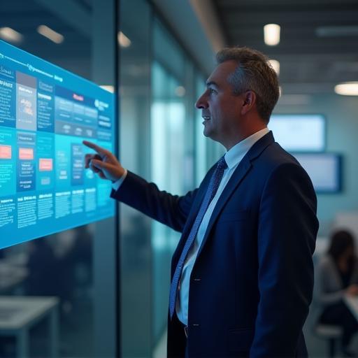 Consultant presenting roadmap